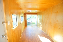 Completed interior container studio space.